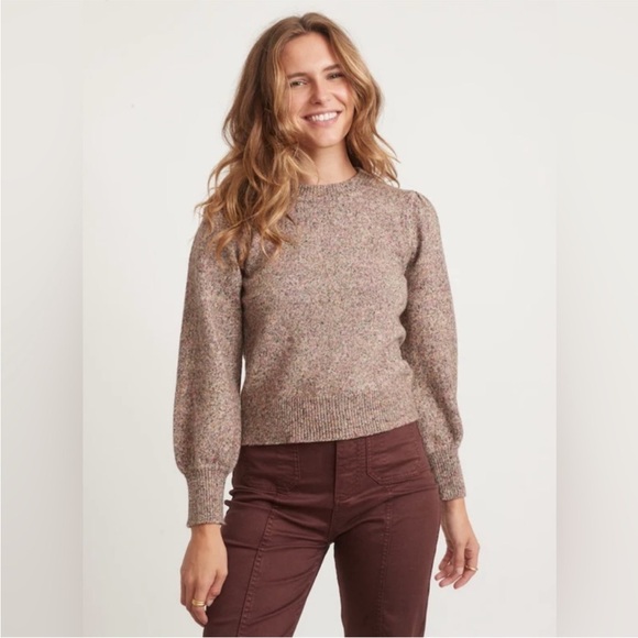 NWOT Marine Layer Women’s Alma Blouson Puff Sleeve Sweater Autumn Multi Small - Picture 12 of 14